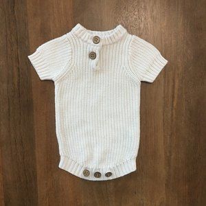 Atlas grey cream knit body suit